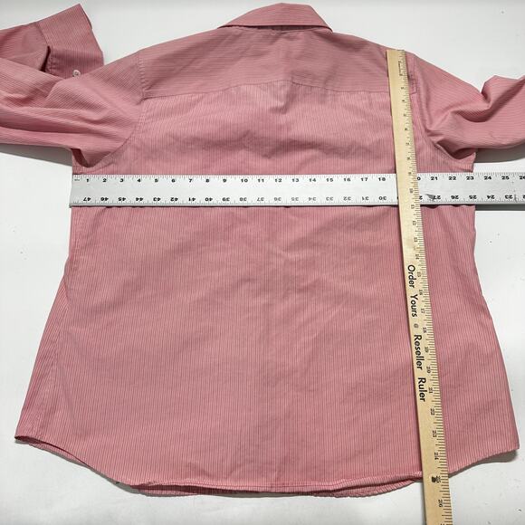 Eddie Bauer Women Shirt XL Pink Striped Button Up Long Sleeve 100% Cotton STAIN - Picture 8 of 10